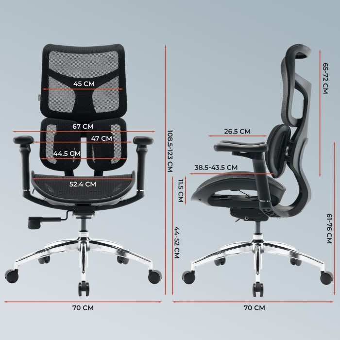 Крісло офісне Sihoo DORO S100 Mesh Black (S100-M301)