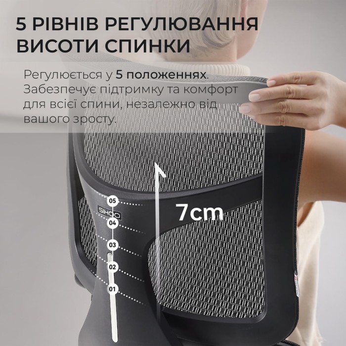 Крісло офісне Sihoo DORO S100 Mesh Black (S100-M301)