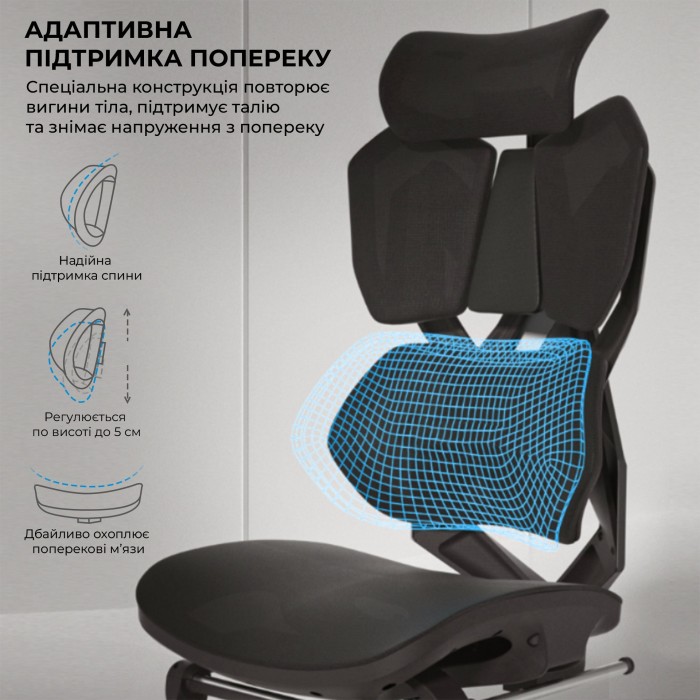 Крісло геймерське Sihoo Xallking X5C Mesh Black (X5C-301)