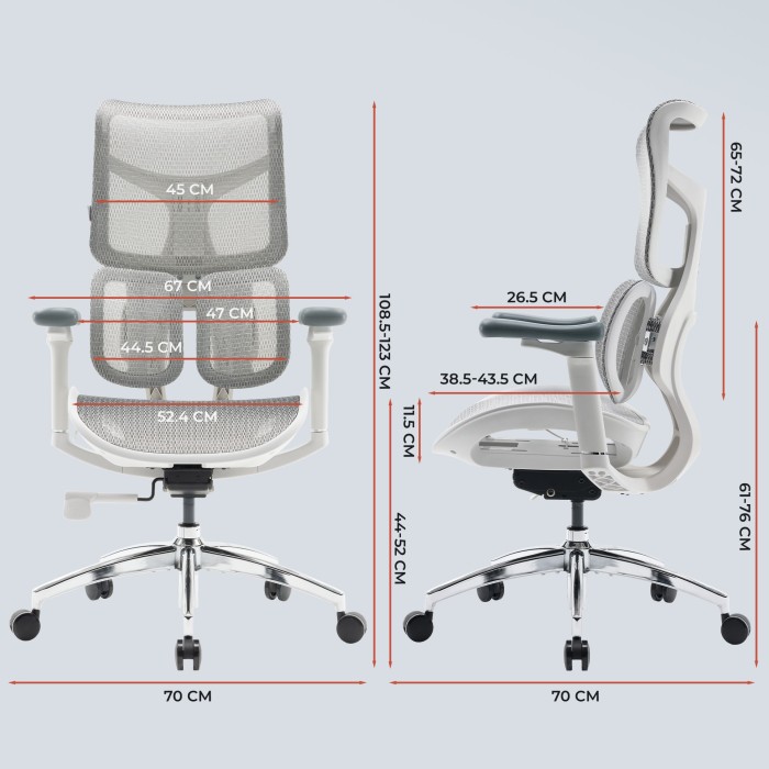 Крісло офісне Sihoo DORO S100 Mesh White (S100-M302)