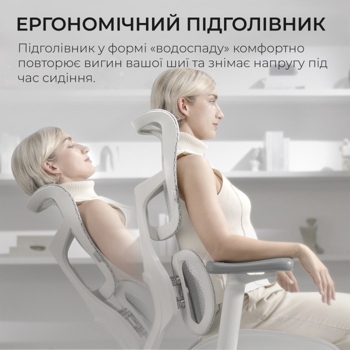 Крісло офісне Sihoo DORO S100 Mesh White (S100-M302)