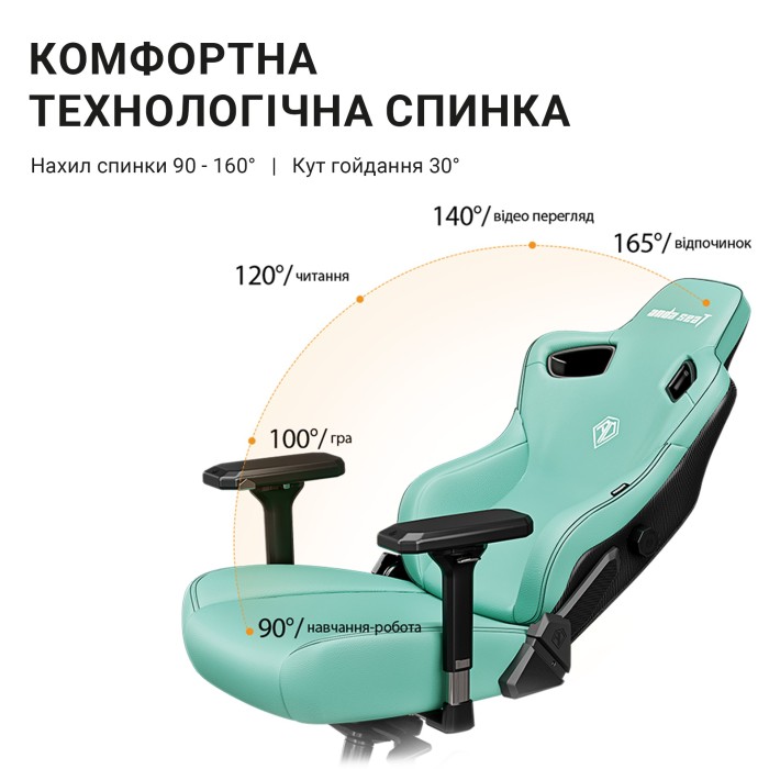 Крісло ігрове Anda Seat Kaiser 3 Orange Size XL (AD12YDC-XL-01-O-PV/C)