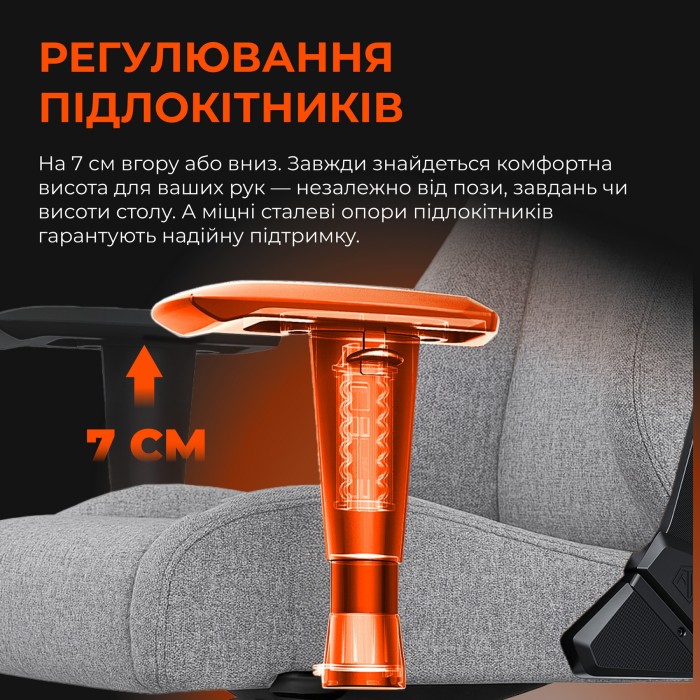 Крісло ігрове Anda Seat Novis L Fabric Dark Gray Size L (AD23-L-01-GB-F)