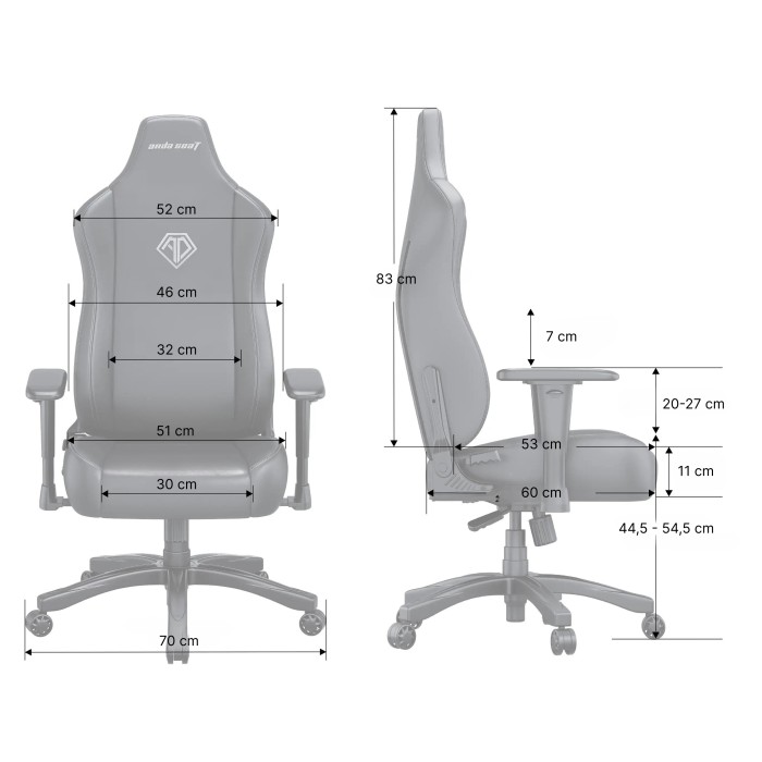 Крісло ігрове Anda Seat Novis L Fabric Dark Gray Size L (AD23-L-01-GB-F)