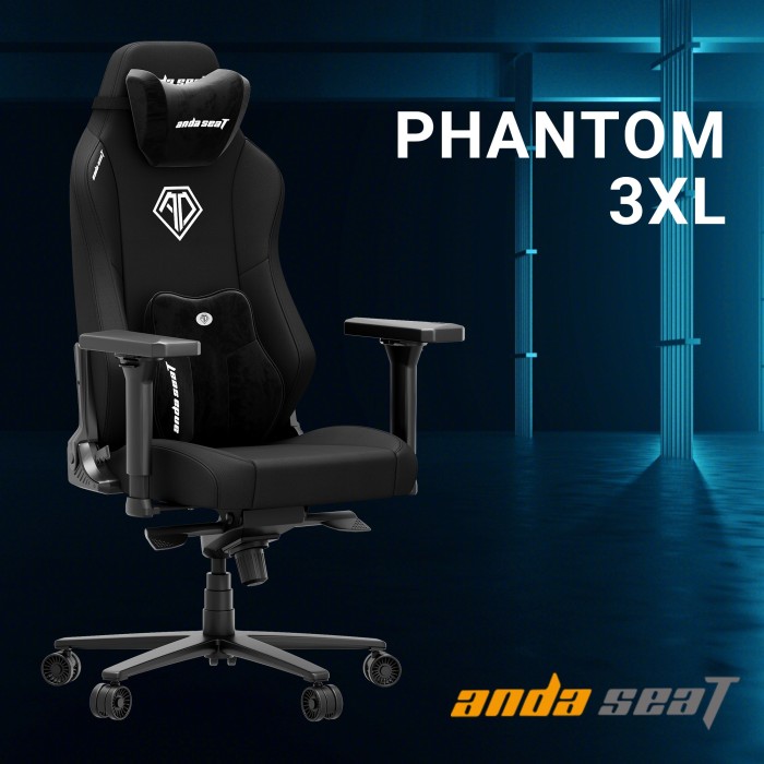 Крісло ігрове Anda Seat Phantom 3 XL Fabric Gray Size XL (AD18XL-52-G-F-G01)
