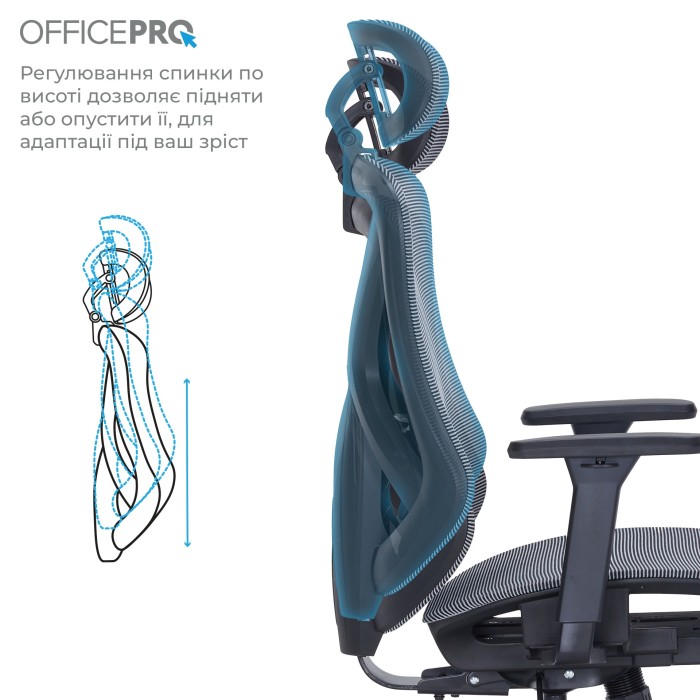 Крісло офісне Officepro Atlas OC630-B-DG-DG (OC630-B-DG-DG)