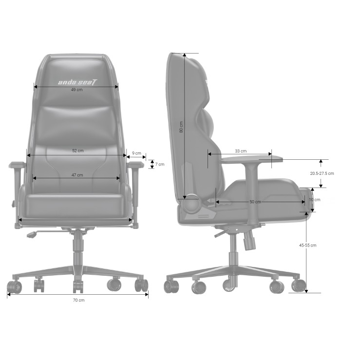 Крісло ігрове Anda Seat X3 Gaming Sofa Black PVC (AD-W-SF03-04-B-PV)