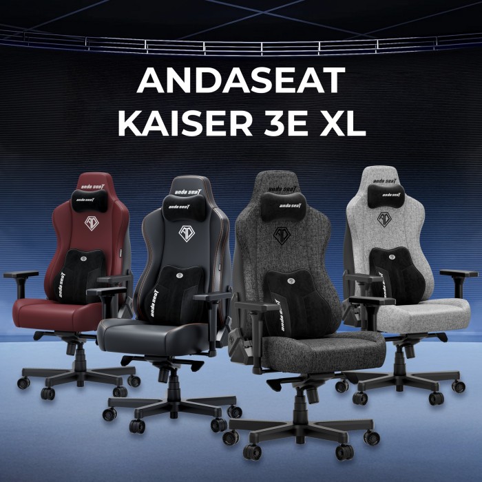 Крісло ігрове Anda Seat Kaiser 3E XL Black Fabric (AD23YC-XL-09-B-CF-B01)
