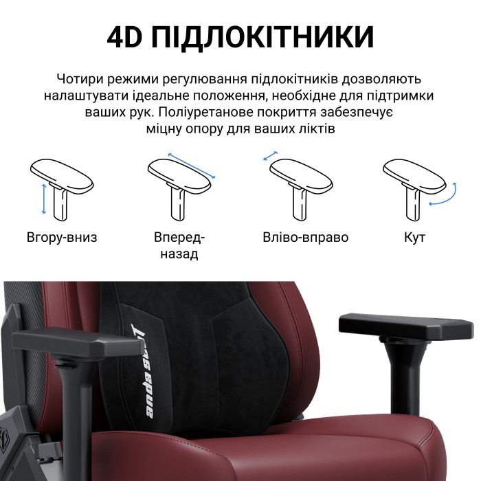 Крісло ігрове Anda Seat Kaiser 3E XL Black Fabric (AD23YC-XL-09-B-CF-B01)