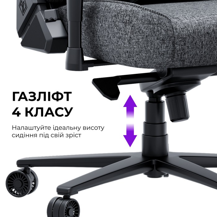 Крісло ігрове Anda Seat Novis Plus Black PVC Size XL (AD23YC-XL-01-B-PV-B04)