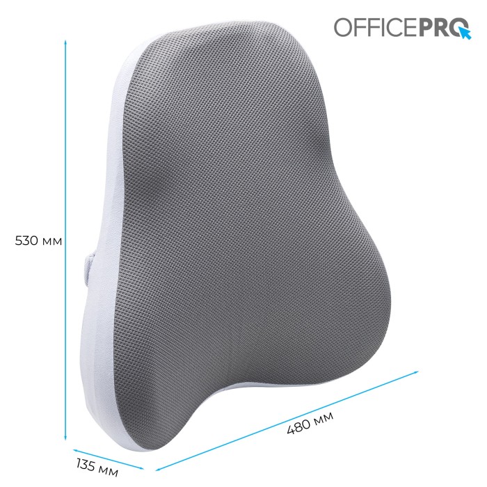 Ергономічна подушка для попереку OfficePro LP600G Gray (LP600G)