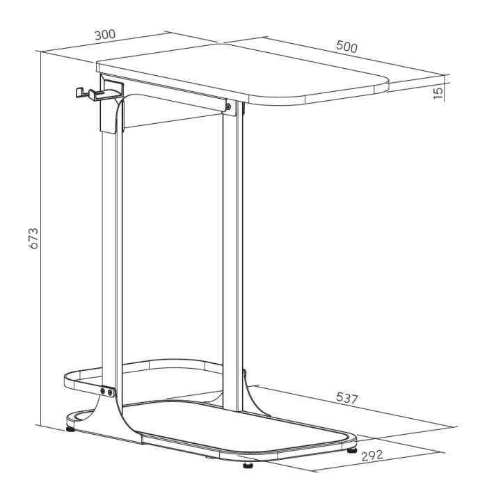 Приставний столик із тримачем для гарнітури OfficePro SD137DW (SD137DW)