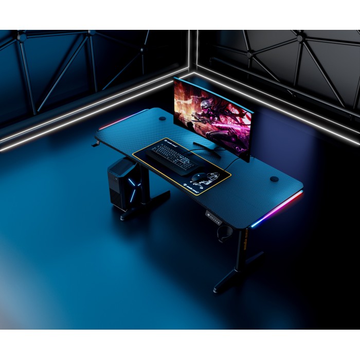 Комп’ютерний стіл з електрорегулюванням висоти Anda Seat Terminator RGB Black (AD-D-DD1-1600L-01-B)