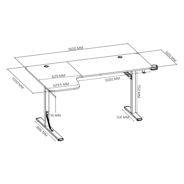 Комп’ютерний стіл GamePro GDC216 (GDC216)