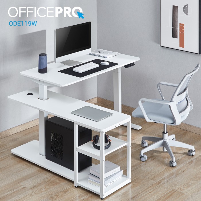 Комп’ютерний стіл з електрорегулюванням висоти OfficePro ODE119W (ODE119W)