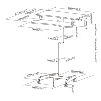 Офісний стіл з регулюванням висоти OfficePro ODM460B (ODM460B)