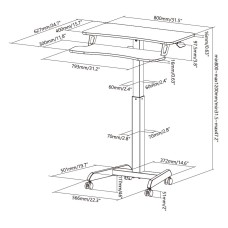 Офісний стіл з регулюванням висоти OfficePro ODM460B (ODM460B)
