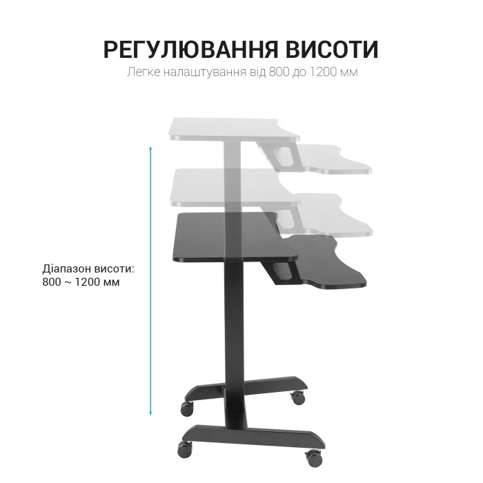 Офісний стіл з регулюванням висоти OfficePro ODM460B (ODM460B)