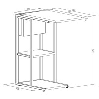 Приставний столик із місцем для зберігання OfficePro SD175DW (SD175DW)