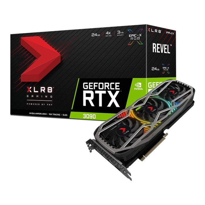 Відеокарта PNY GeForce RTX 3090 24GB 384bit XLR8 Gaming (GMR3090N4KOGT3CKTMBBFA)