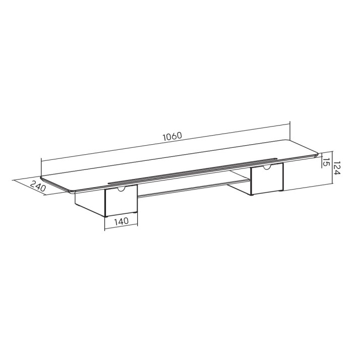 Настільна підставка для монітора OfficePro MR177DW Dark Wood/Black (MR177DW)