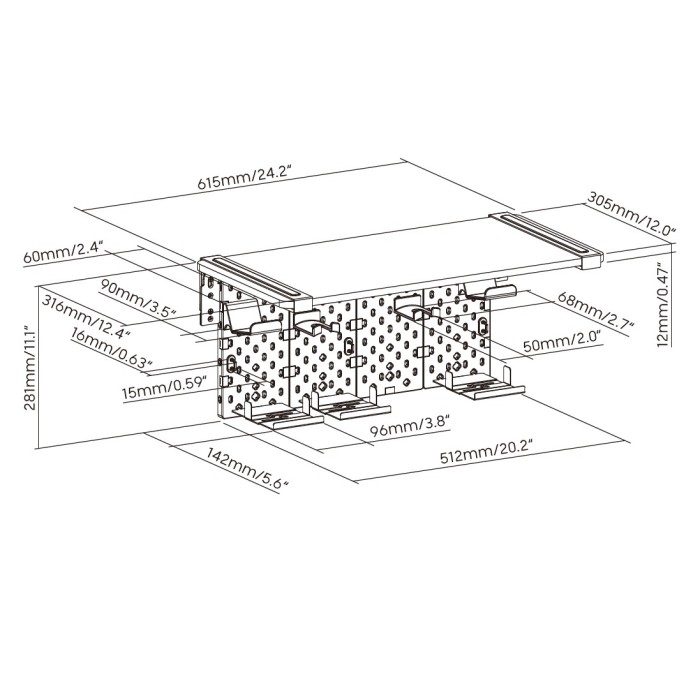 Настінна дошка-органайзер з полицею OfficePro WSO188 Black/Red (WSO188)