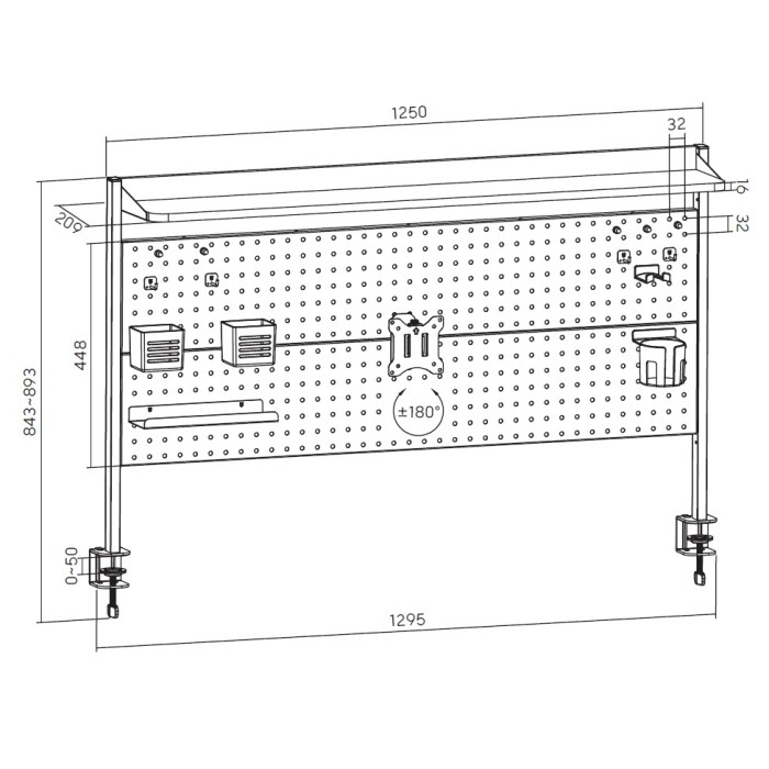 Настільна полиця-органайзер OfficePro DS310B (DS310B)