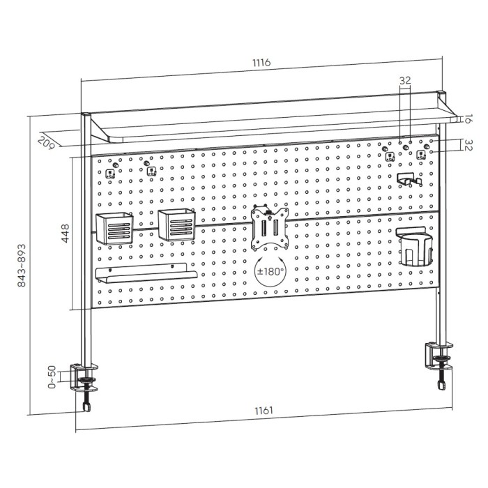 Настільна полиця-органайзер OfficePro DS292B (DS292B)