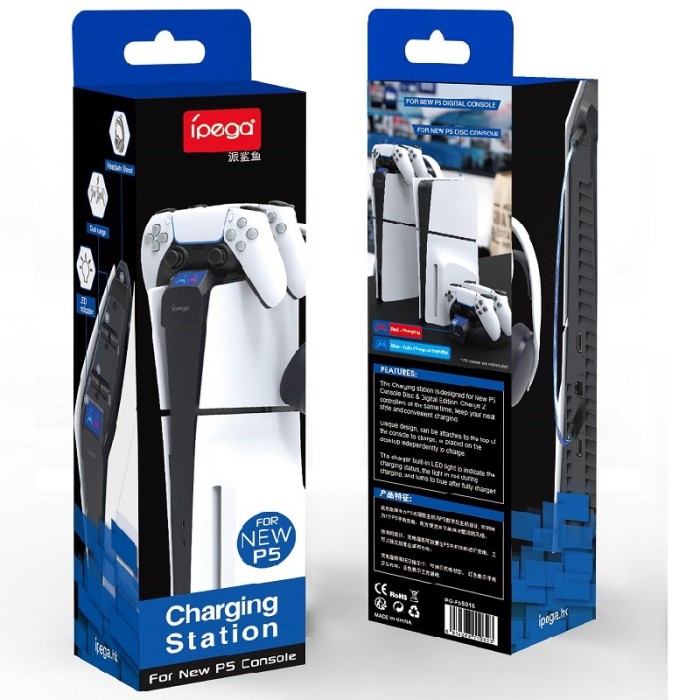 Зарядна станція для геймпадів DualSense PS5 iPega PG-P5S016 Sony PlayStation 5 Slim (PG-P5S016)