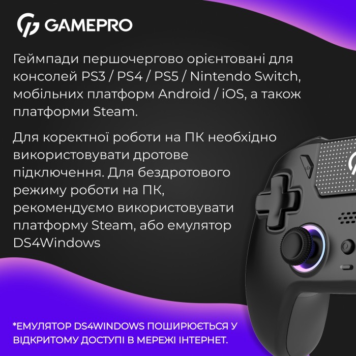 Бездротовий геймпад GamePro GPS20BDOC (GPS20BDOC)