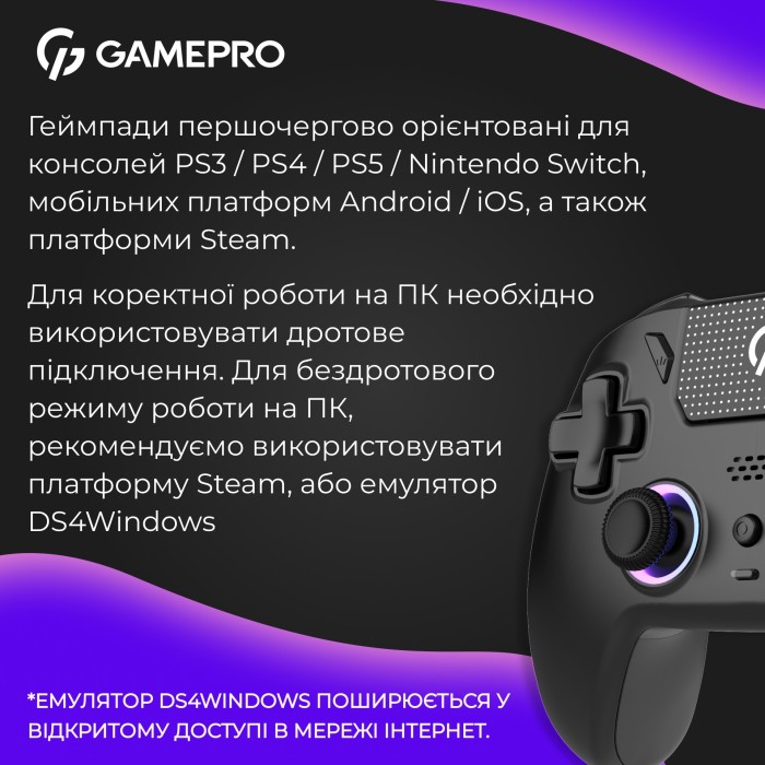 Бездротовий геймпад GamePro GPS20B (GPS20B)