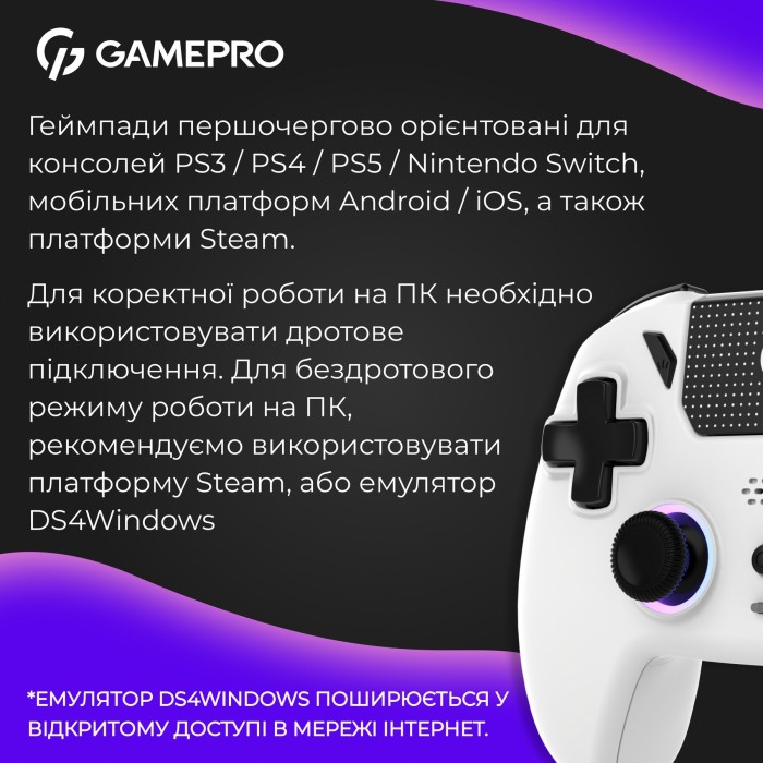 Бездротовий геймпад GamePro GPS20W (GPS20W)