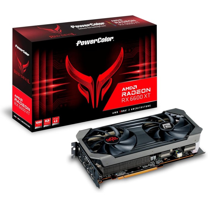 Відеокарта PowerColor Radeon RX 6600 XT Red Devil 8GB GDDR6 (AXRX 6600XT 8GBD6-3DHE/OC)