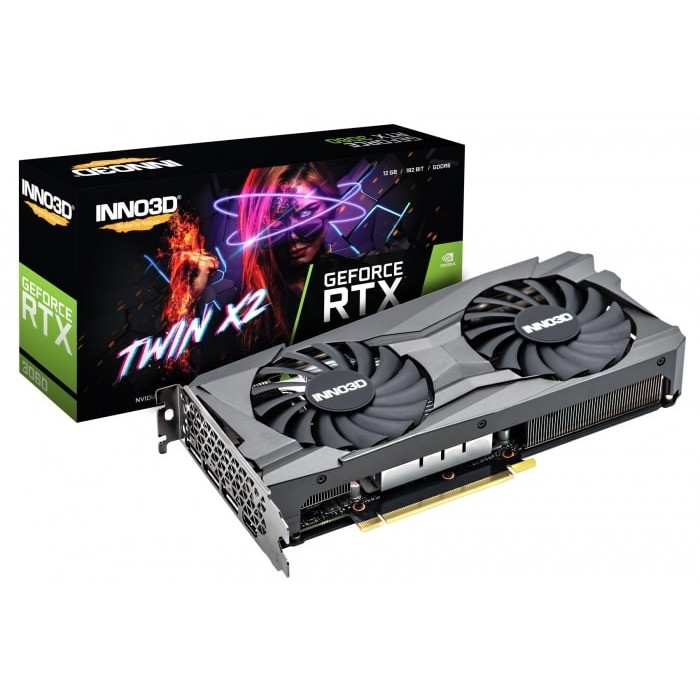 Відеокарта INNO3D GeForce RTX 3060 12GB GDDR6 Twin X2 (N30602-12D6-119032AH)