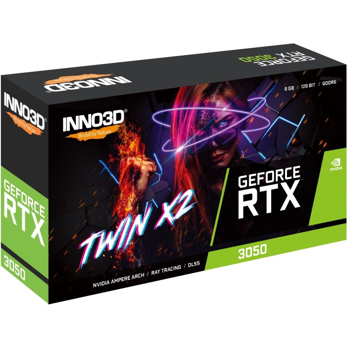 Відеокарта INNO3D GeForce RTX 3050 8GB GDDR6 Twin X2 (N30502-08D6-1711VA41)